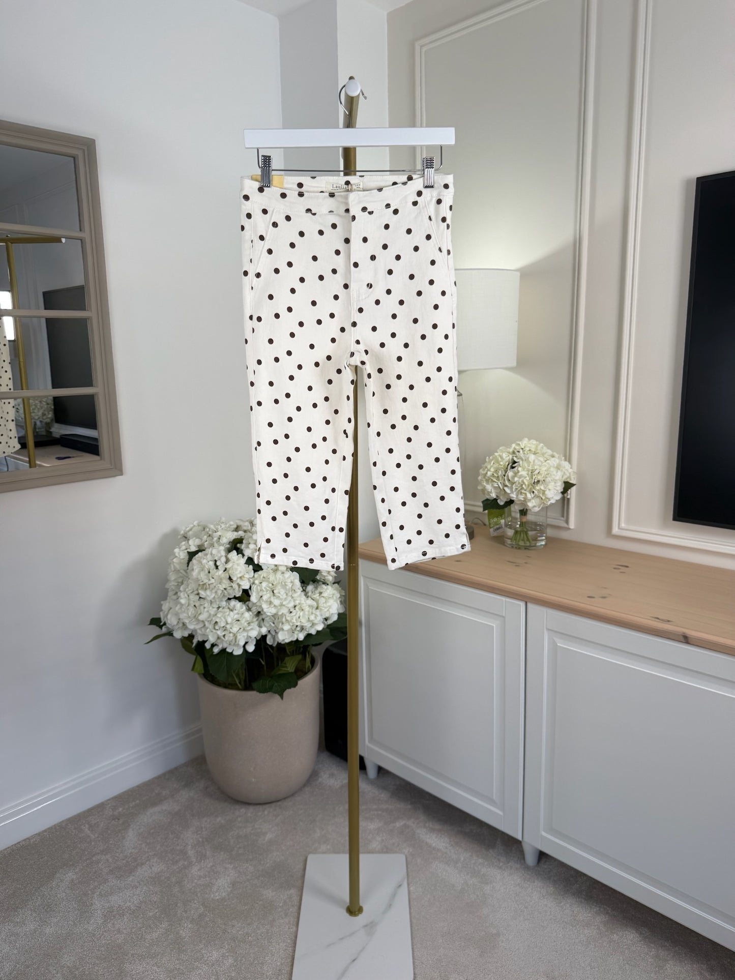 Polka Dot Capri Pants