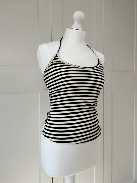 Stripe Halterneck Top