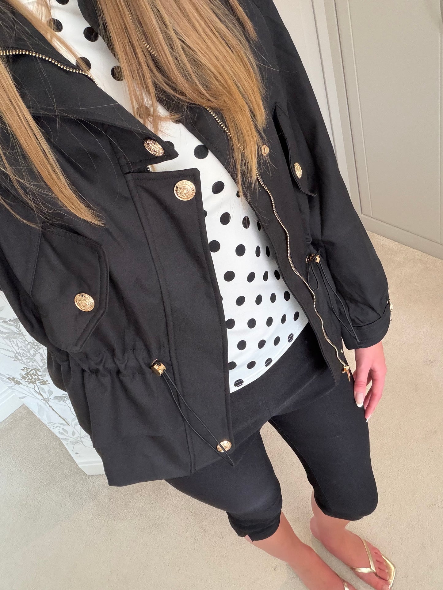 Gold Button Lightweight Jacket