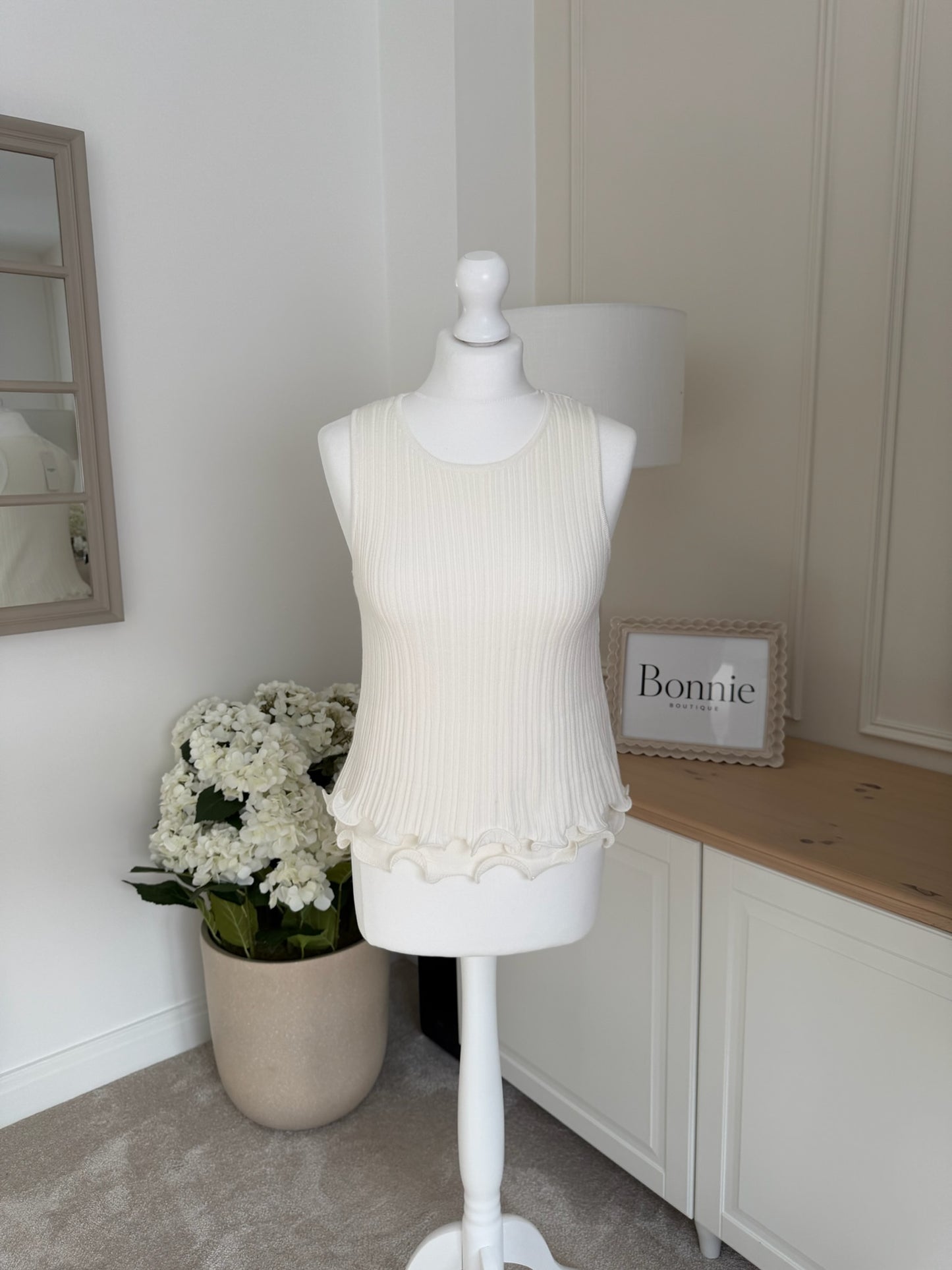Ruffle Hem Knitted Top