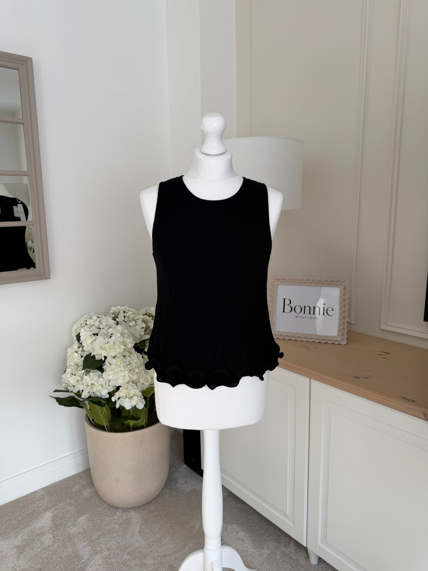 Ruffle Hem Knitted Top