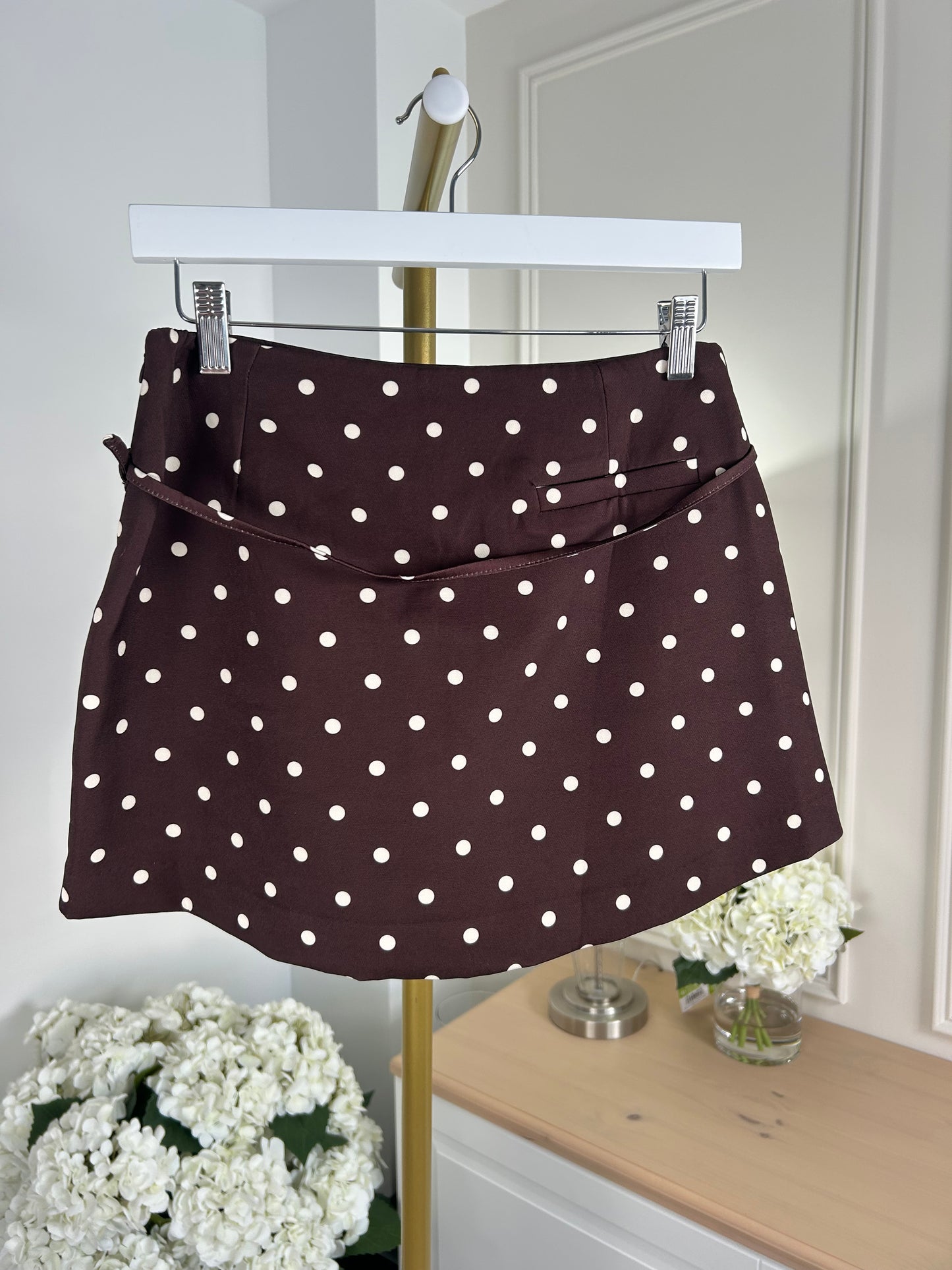 Polka Dot Mini Skort