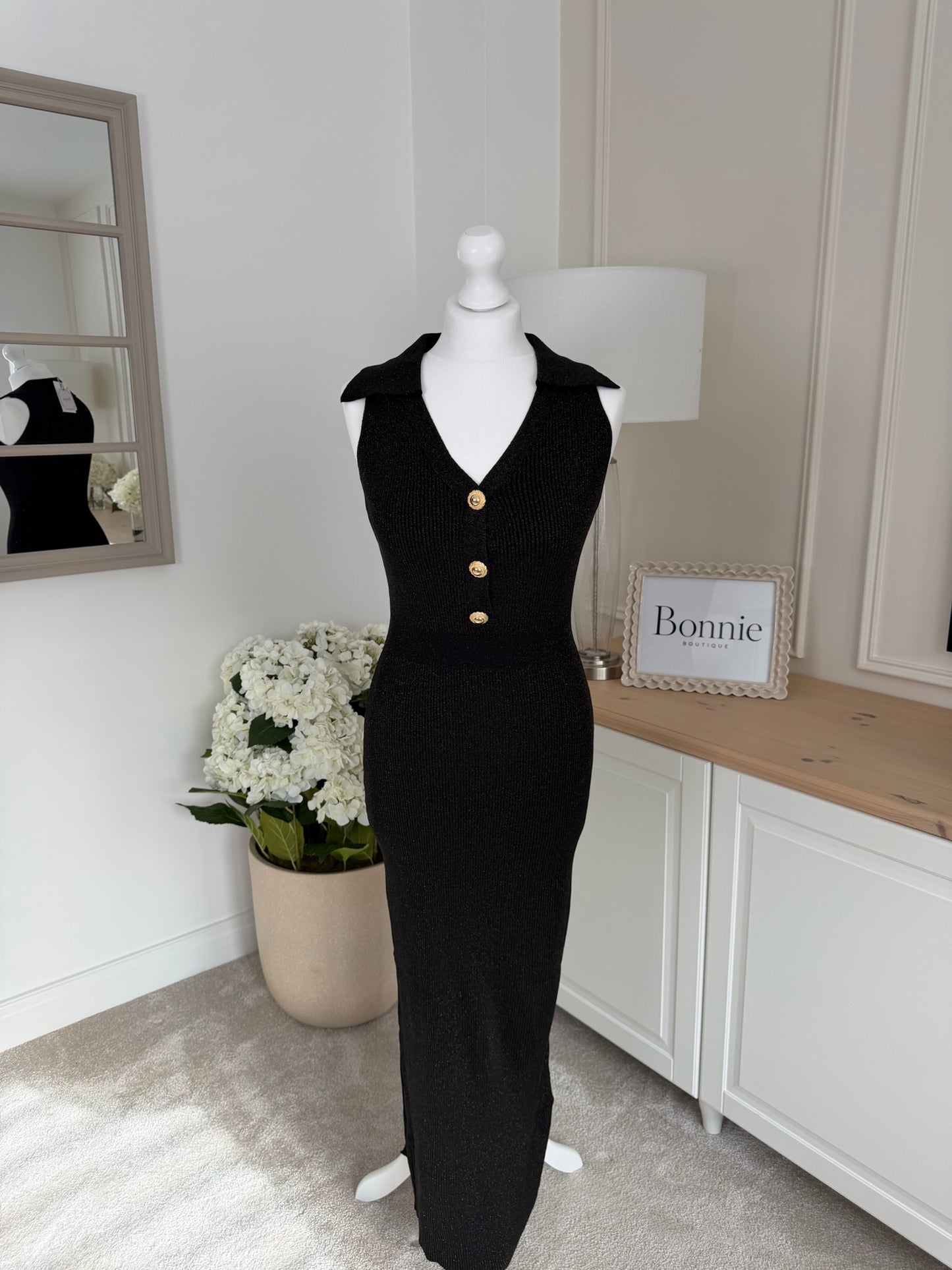 Glitter Button Dress