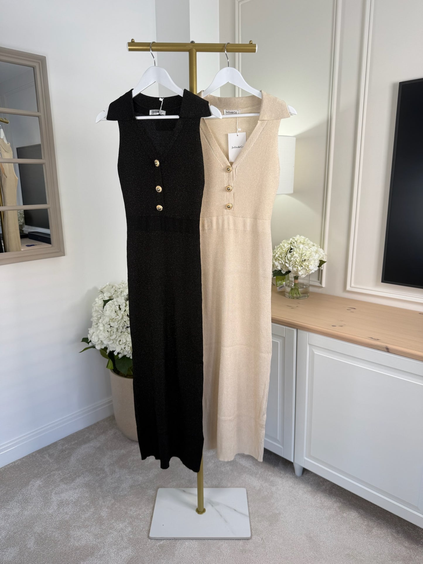 Glitter Button Dress