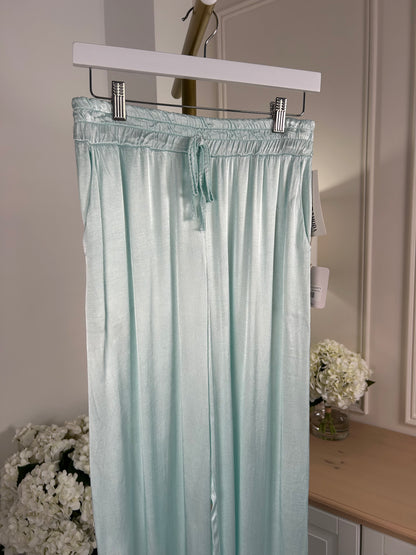 Turquoise Silk Trousers