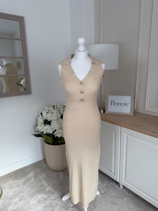 Glitter Button Dress