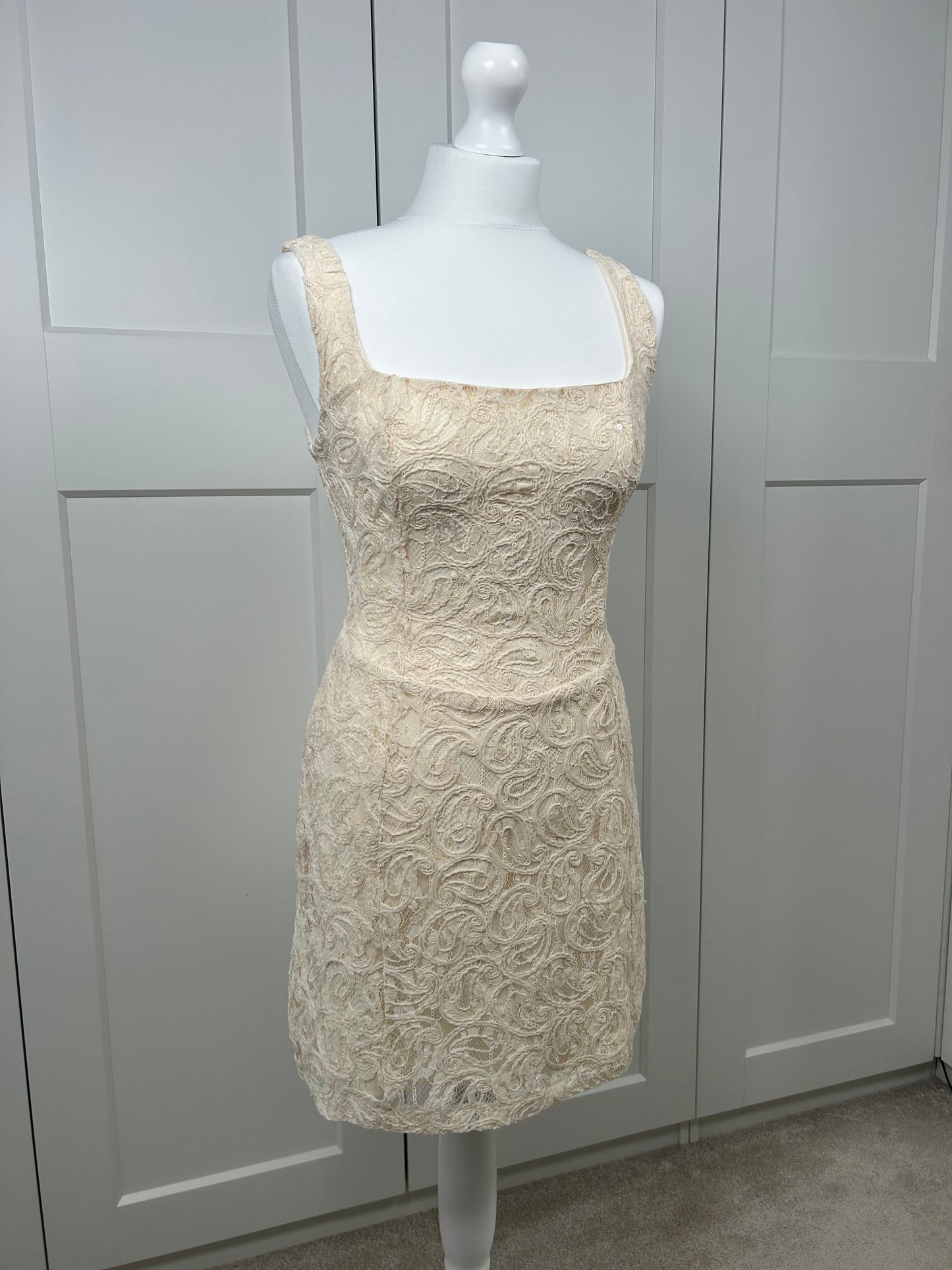 Lace Sequin Mini Dress