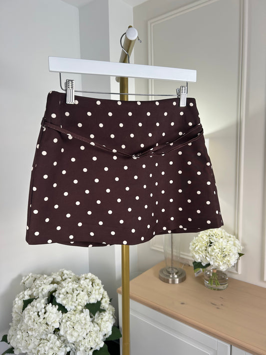 Polka Dot Mini Skort
