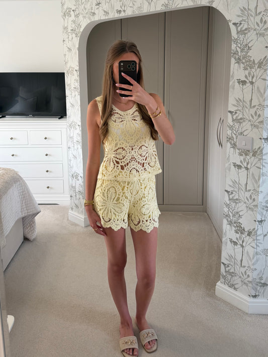 Lemon Crochet Co-Ord