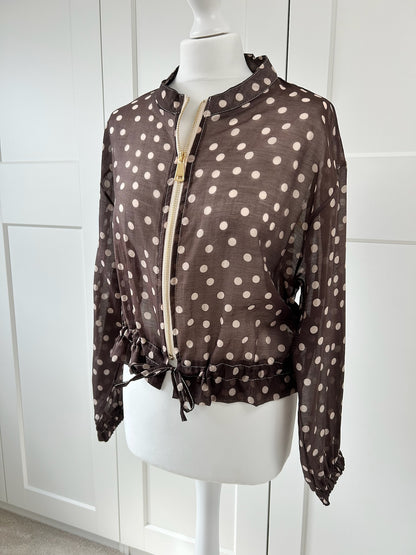 Polka Dot Bomber Jacket