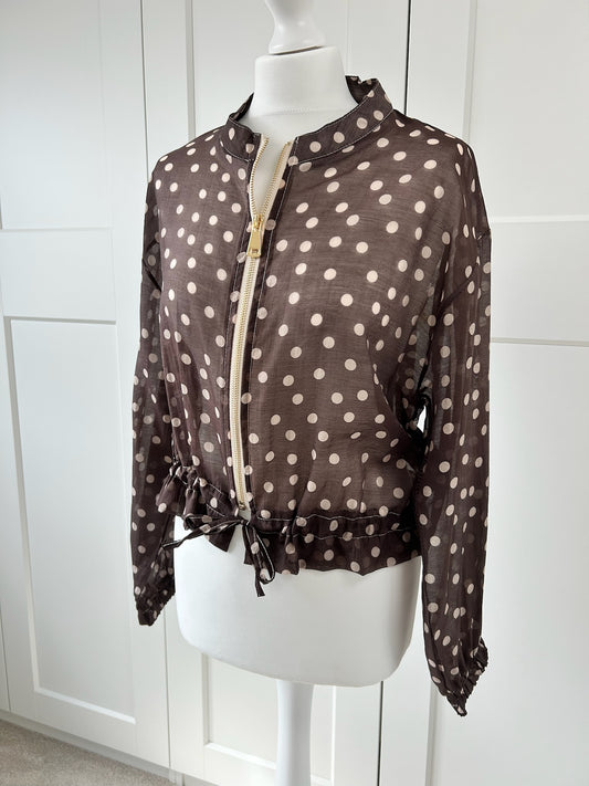 Polka Dot Bomber Jacket