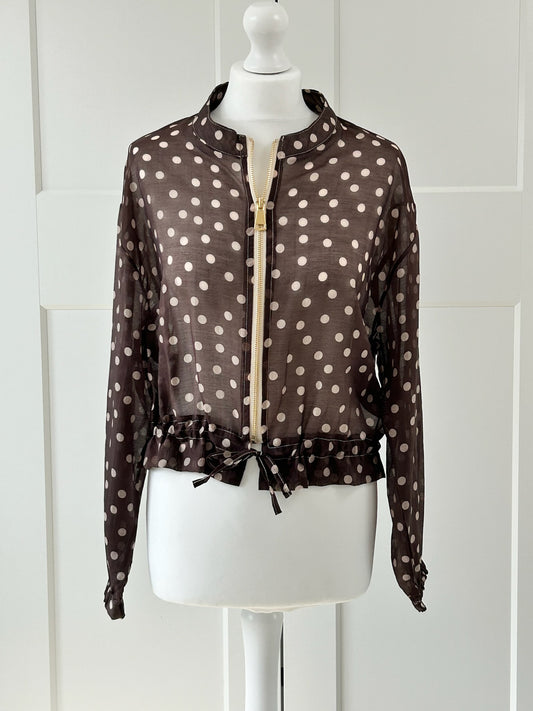 Polka Dot Bomber Jacket