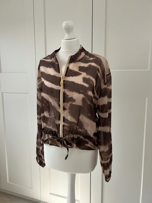 Animal Print Bomber Jacket