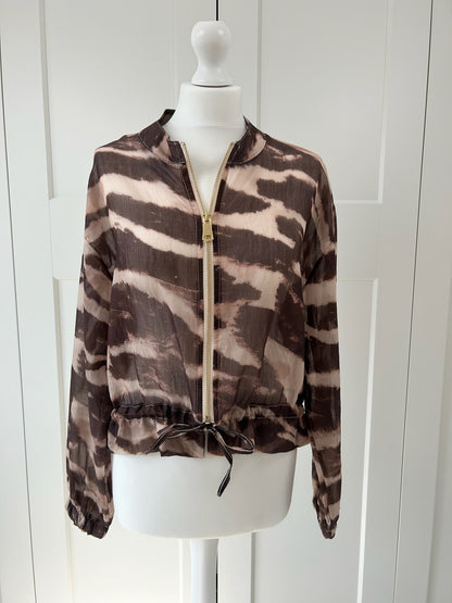 Animal Print Bomber Jacket