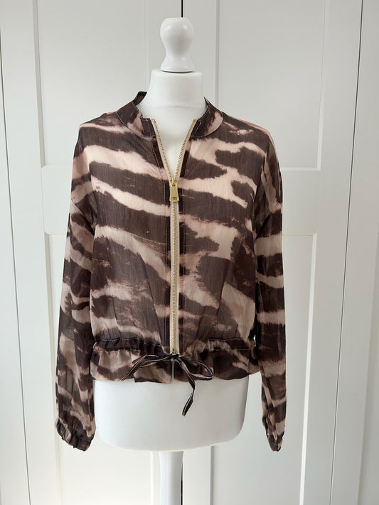 Animal Print Bomber Jacket