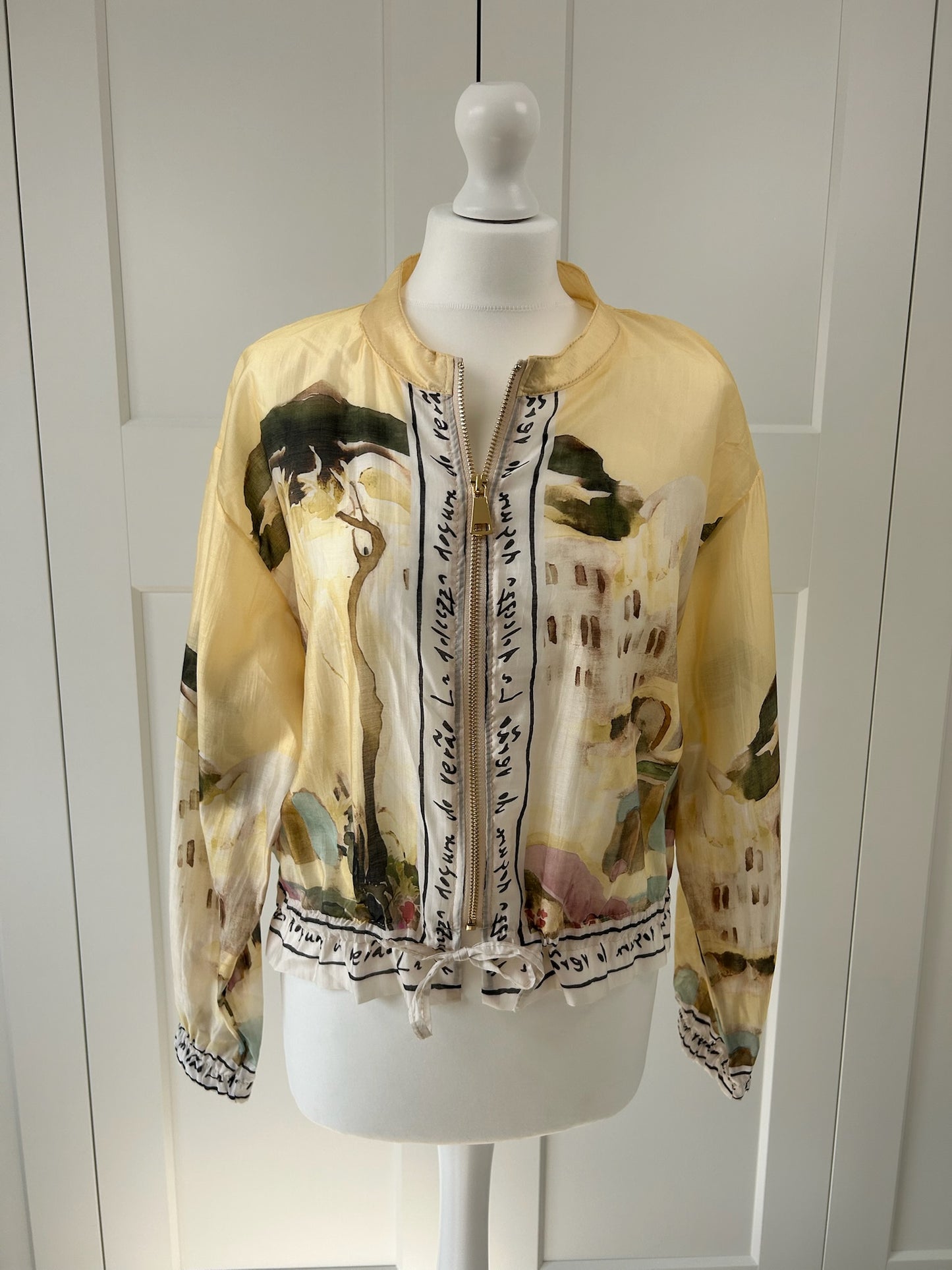 Scenery Script Bomber Jacket