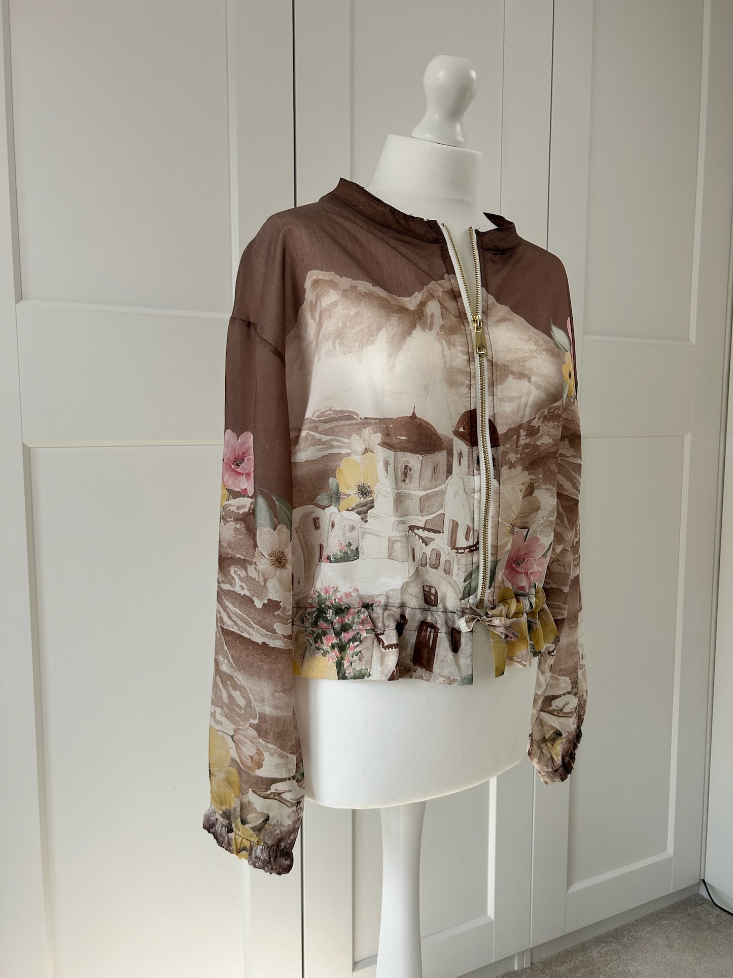 Floral Scenery Bomber Jacket