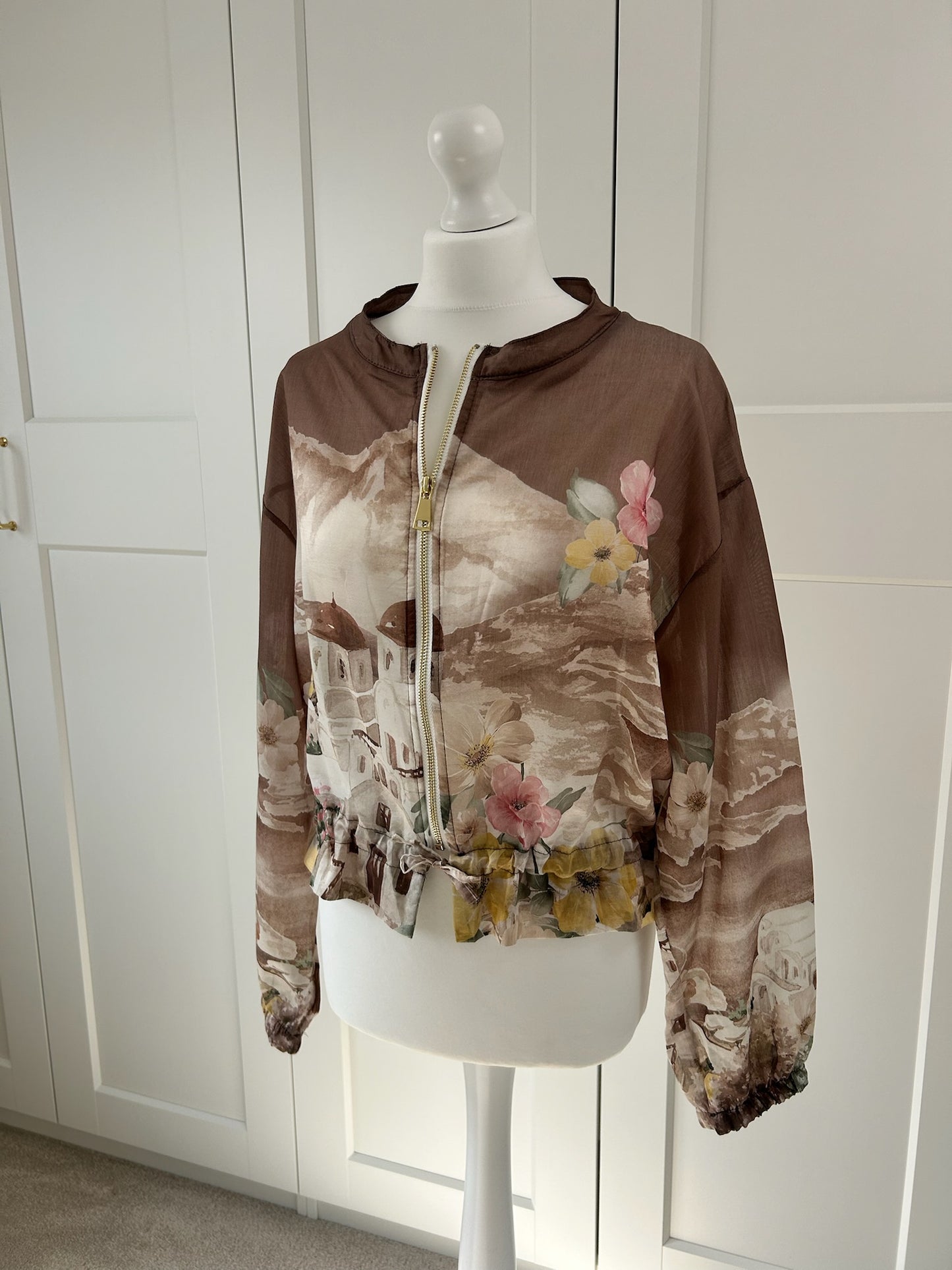 Floral Scenery Bomber Jacket