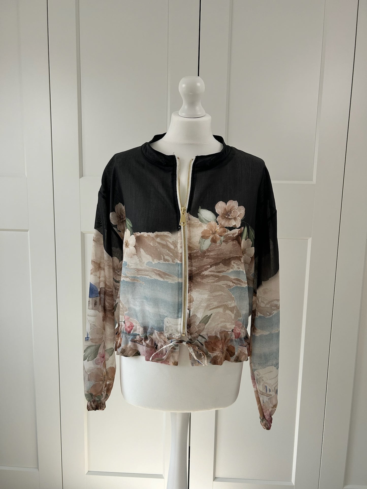 Floral Scenery Bomber Jacket