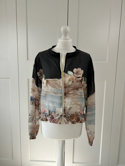 Floral Scenery Bomber Jacket