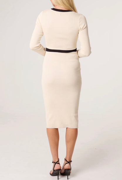 Bow Detail Fine Knit Dress