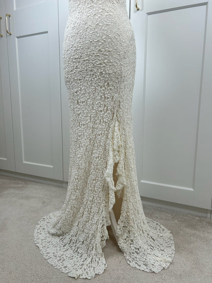 Ruffle Lace Maxi Dress