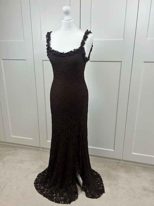 Ruffle Lace Maxi Dress