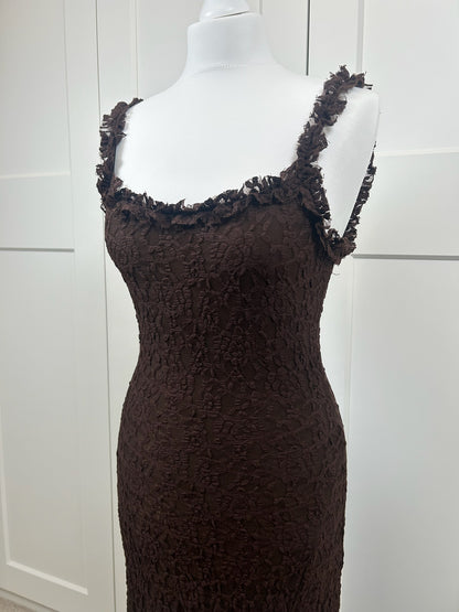 Ruffle Lace Maxi Dress