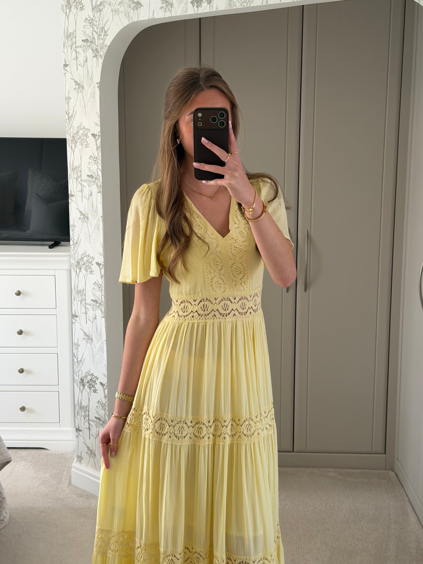 Lemon Tiered Dress
