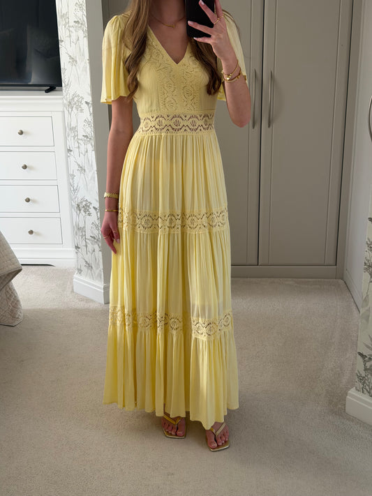 Lemon Tiered Dress