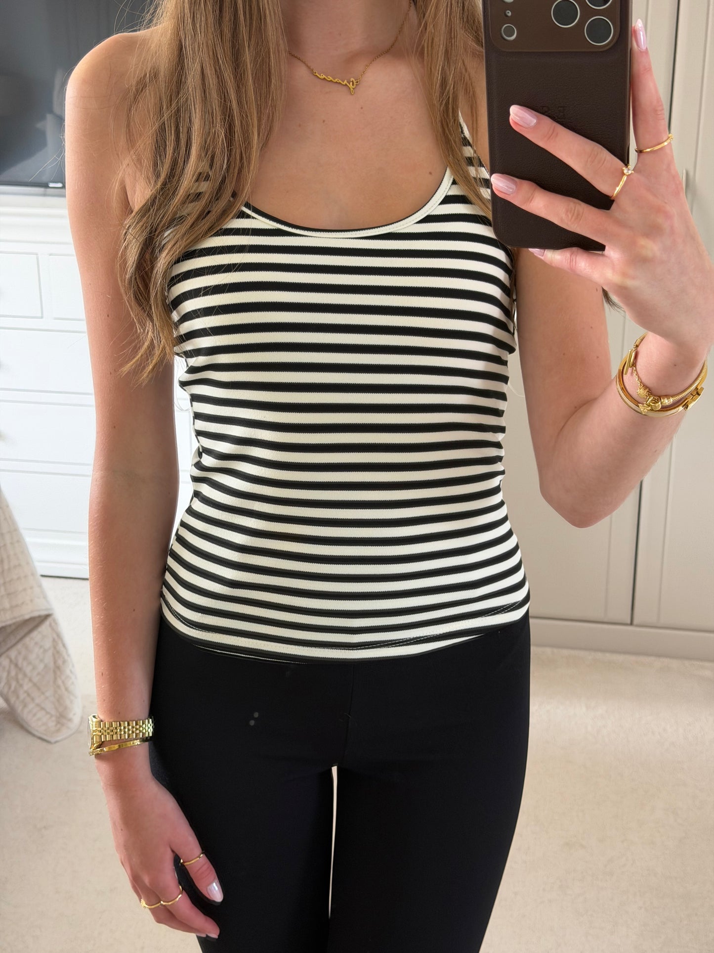 Stripe Halterneck Top