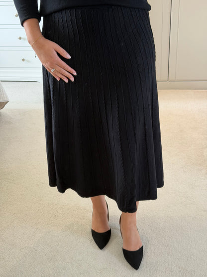Cable Detail Knit Skirt
