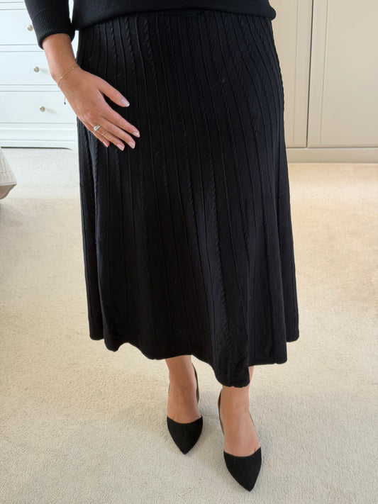 Cable Detail Knit Skirt