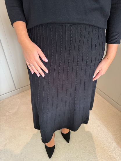 Cable Detail Knit Skirt
