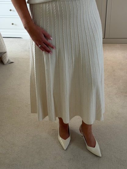 Cable Detail Knit Skirt
