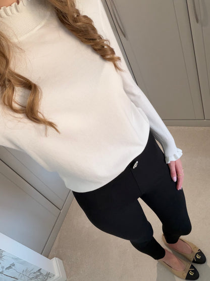 White Frill Jumper
