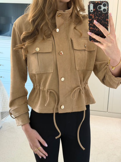 Faux Suede Lightweight Jacket