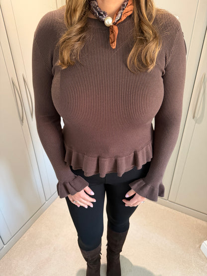 Frill Scarf Jumper