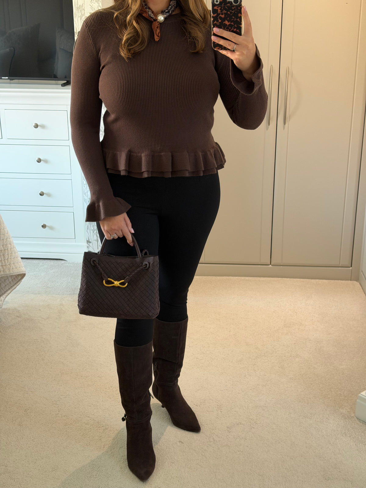 Frill Scarf Jumper