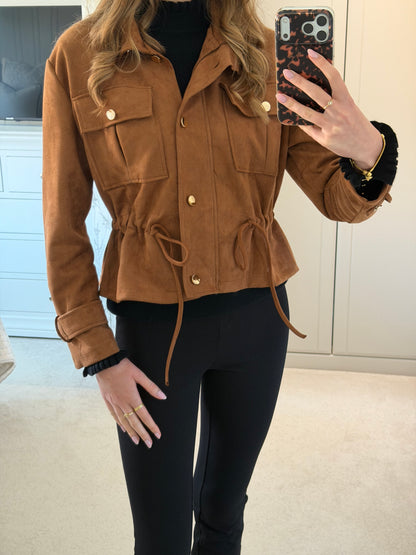 Faux Suede Lightweight Jacket