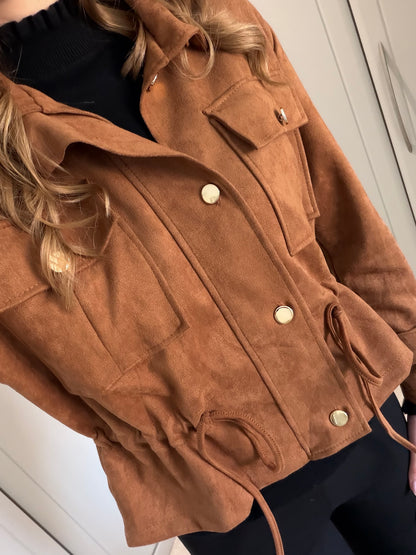 Faux Suede Lightweight Jacket