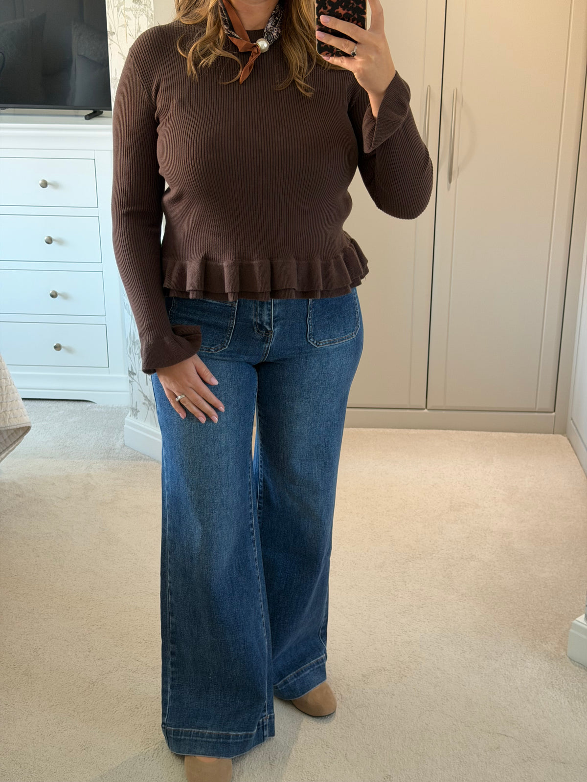 Frill Scarf Jumper