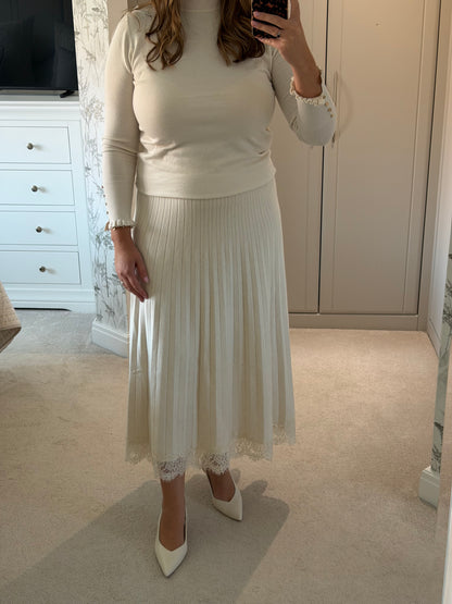 Gold Button Frill Jumper