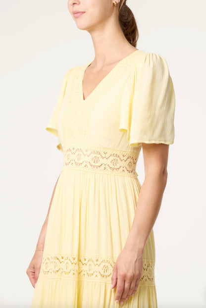 Lemon Tiered Dress