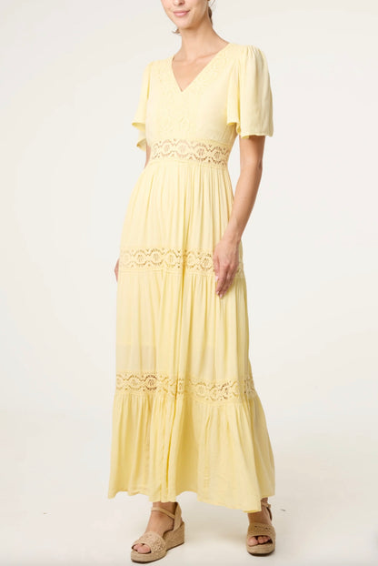Lemon Tiered Dress