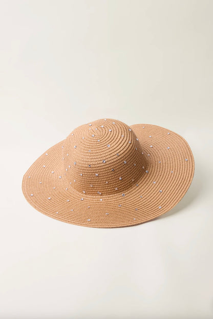 Embellished Raffia Tote Bag & Hat