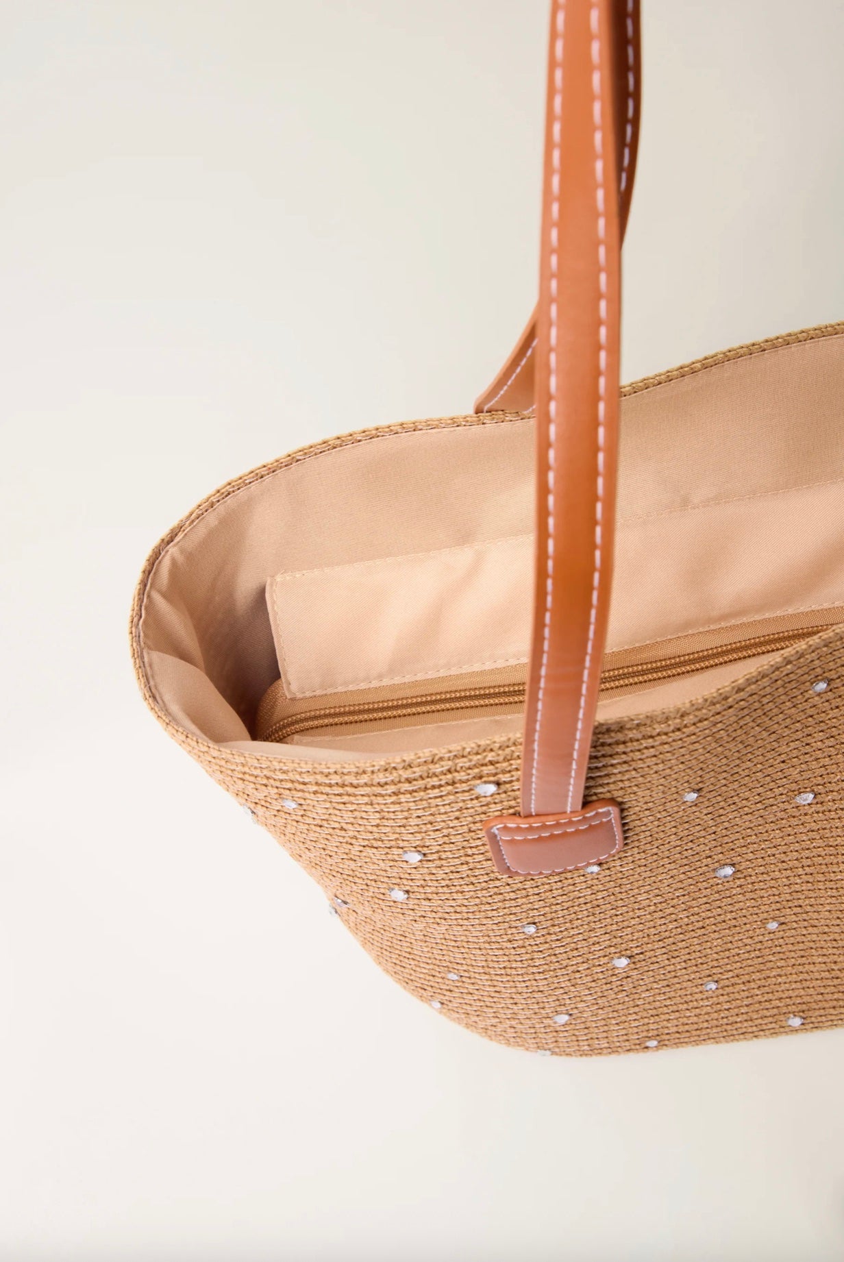 Embellished Raffia Tote Bag & Hat