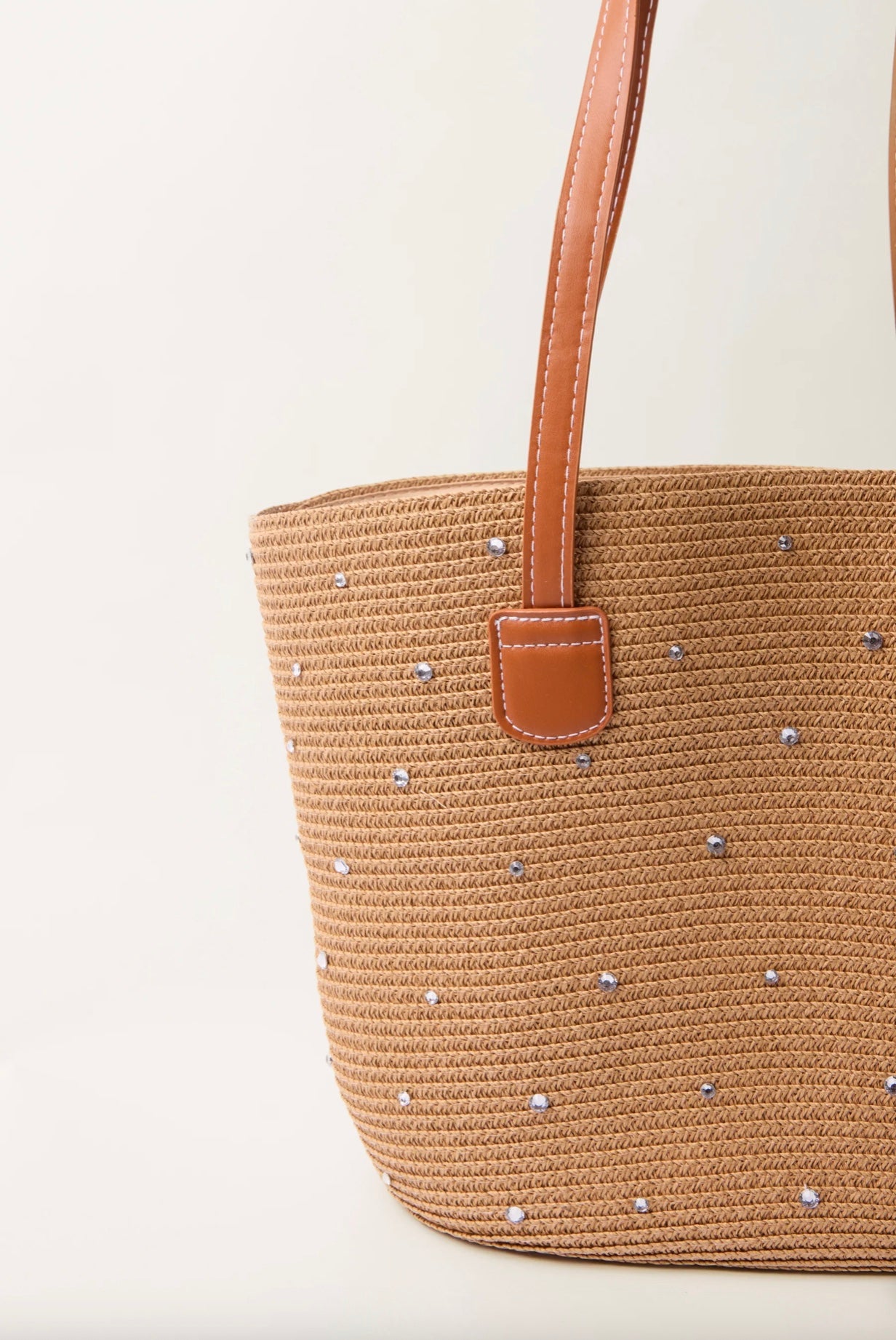 Embellished Raffia Tote Bag & Hat