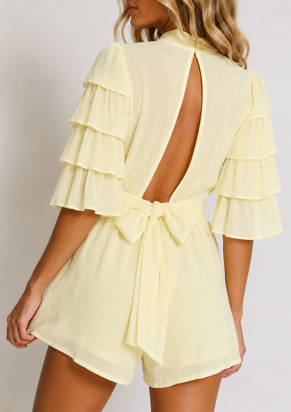 Lemon Ruffle Playsuit